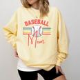 BASEBALL MOM Fun RETRO LOOK Comfort Colors Sweatshirt Blue Spruce