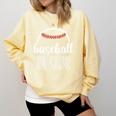 Baseball Mom Leopard Print Baseball Game Day For Mama Comfort Colors Sweatshirt Blue Spruce