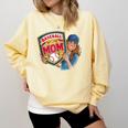 Baseball Mom Mama Mother's In My Baseball Mom Era Comfort Colors Sweatshirt Blue Spruce