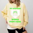 Baseball Mom Quote My Stepson Works From Home Comfort Colors Sweatshirt Blue Spruce Baseball Mom Quote My Stepson Works From Home Comfort Colors Sweatshirt Blue Spruce