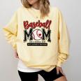 Baseball Mom Red Varsity Baseball Mama Cute Mother's Day Comfort Colors Sweatshirt Blue Spruce