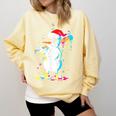 Baseball Snowman Drip Cool Christmas Men Boys Girls Comfort Colors Sweatshirt Blue Spruce