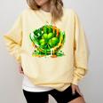 Baseball St Patricks Day Carnival Party Ice Cream Drip Boys Comfort Colors Sweatshirt Blue Spruce