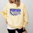 Blue Panther Baseball Home Plate Game Day Mascot Panther Comfort Colors Sweatshirt Blue Spruce