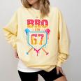 Bro I’m 67 Baseball Drip Number 67 Player 67th Birthday Comfort Colors Sweatshirt Blue Spruce