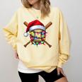 Christmas Baseball Pajama Santa For Men Boys Girls Kids Xmas Comfort Colors Sweatshirt Blue Spruce Christmas Baseball Pajama Santa For Men Boys Girls Kids Xmas Comfort Colors Sweatshirt Blue Spruce