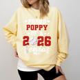 Class Of 2026 Senior Year Baseball Poppy 2026 Graduate Comfort Colors Sweatshirt Blue Spruce
