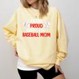 Crazy Proud Always Loud Baseball Mom Shirt Baseball Comfort Colors Sweatshirt Blue Spruce