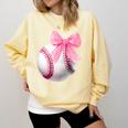 Cute Coquette Baseball Pink Bow Player & Fan Girls Comfort Colors Sweatshirt Blue Spruce Cute Coquette Baseball Pink Bow Player & Fan Girls Comfort Colors Sweatshirt Blue Spruce