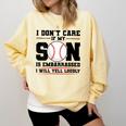 I Don't Care If My Son Is Embarrassed Baseball Mom Comfort Colors Sweatshirt Blue Spruce I Don't Care If My Son Is Embarrassed Baseball Mom Comfort Colors Sweatshirt Blue Spruce