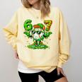 Drip Baseball Irish Shamrock St Patricks Men Boy Kid Comfort Colors Sweatshirt Blue Spruce