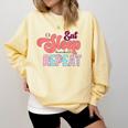 Eat Sleep Baseball Repeat Baseball Moms Comfort Colors Sweatshirt Blue Spruce