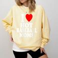 I Heart Love Hot Baseball Moms MILF Cougar Older Woman Comfort Colors Sweatshirt Blue Spruce
