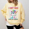 I Hit 100 Days Of School Baseball Ice Cram Drip 100th Boys Comfort Colors Sweatshirt Blue Spruce