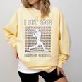 I Hit 100 Days Of School Baseball Player 100th Day Boys Kids Comfort Colors Sweatshirt Blue Spruce