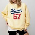Mason 67 Jersey Baseball Men Women Boys Girls Number 6 7 Comfort Colors Sweatshirt Blue Spruce Mason 67 Jersey Baseball Men Women Boys Girls Number 6 7 Comfort Colors Sweatshirt Blue Spruce