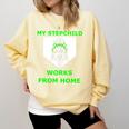 Messy Bun Baseball Mom My Stepchild Works From Home Comfort Colors Sweatshirt Blue Spruce Messy Bun Baseball Mom My Stepchild Works From Home Comfort Colors Sweatshirt Blue Spruce