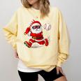 Santa Baseball Christmas Pajamas Xmas Men Boy Toddlers Comfort Colors Sweatshirt Blue Spruce