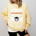 Senior Baseball Mom 2024 Senior Mom Class Of 2024 Baseball Comfort Colors Sweatshirt Blue Spruce