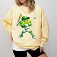 Shamrock Playing Baseball St Patricks Day Men Boys Kid Comfort Colors Sweatshirt Blue Spruce Shamrock Playing Baseball St Patricks Day Men Boys Kid Comfort Colors Sweatshirt Blue Spruce