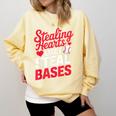 Stealing Hearts Like I Steal Bases Cute Baseball Valentine Comfort Colors Sweatshirt Blue Spruce Stealing Hearts Like I Steal Bases Cute Baseball Valentine Comfort Colors Sweatshirt Blue Spruce