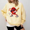 Valentine Baseball Heart Sports Love Valentines Day Boys Comfort Colors Sweatshirt Blue Spruce