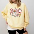 XOXO Physical Education Valentines Day Baseball Football Men Comfort Colors Sweatshirt Blue Spruce