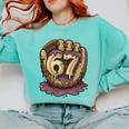 67 Ice Cream Drip Six Seven Baseball Premium Tri-Blend Comfort Colors Sweatshirt Butter