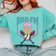 8th Birthday Boy Bro I'm 8 Years Old Baseball Theme Comfort Colors Sweatshirt Butter