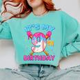 9th Birthday Baseball 9 Year Old Ice Cream Drip Boy Baseball Comfort Colors Sweatshirt Butter