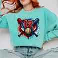 Baseball 12 Year Old Splash Drip 12th Birthday Boy Number 12 Comfort Colors Sweatshirt Butter Baseball 12 Year Old Splash Drip 12th Birthday Boy Number 12 Comfort Colors Sweatshirt Butter