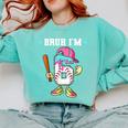 Baseball 6th Birthday Boy Ice Cream Drip Bruh I'm 6 Year Old Comfort Colors Sweatshirt Butter Baseball 6th Birthday Boy Ice Cream Drip Bruh I'm 6 Year Old Comfort Colors Sweatshirt Butter