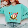 Baseball Drip For Boys Ice Cream Dripping Baseball Sport Comfort Colors Sweatshirt Butter Baseball Drip For Boys Ice Cream Dripping Baseball Sport Comfort Colors Sweatshirt Butter
