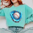 Baseball Drip Ice Cream Glove With Sprinkles Ball Boys Youth Comfort Colors Sweatshirt Butter Baseball Drip Ice Cream Glove With Sprinkles Ball Boys Youth Comfort Colors Sweatshirt Butter