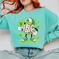 Baseball Drip Ice Cream Shamrock Irish St Patricks Men Comfort Colors Sweatshirt Butter