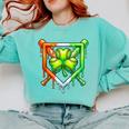 Baseball Drip Ice Cream St Patricks Day Shamrock Lucky Comfort Colors Sweatshirt Butter Baseball Drip Ice Cream St Patricks Day Shamrock Lucky Comfort Colors Sweatshirt Butter