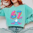 Baseball Drip Number 67 Player 67Th Birthday Baseball Meme Comfort Colors Sweatshirt Butter Baseball Drip Number 67 Player 67Th Birthday Baseball Meme Comfort Colors Sweatshirt Butter