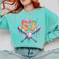 Baseball Drip Number 67 Player Comfort Colors Sweatshirt Butter Baseball Drip Number 67 Player Comfort Colors Sweatshirt Butter