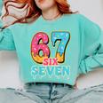 Baseball Drip Number 67 Player Trendy 6 7 Meme Comfort Colors Sweatshirt Butter
