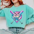 Baseball Dripping 67 Home Plate Six Seven Boy Kids Sports Comfort Colors Sweatshirt Butter Baseball Dripping 67 Home Plate Six Seven Boy Kids Sports Comfort Colors Sweatshirt Butter