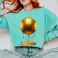 Baseball Dripping Drip Gold Sport Player Coach Baller Comfort Colors Sweatshirt Butter