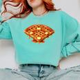 Baseball Dripping Waffle Field Comfort Colors Sweatshirt Butter Baseball Dripping Waffle Field Comfort Colors Sweatshirt Butter