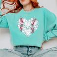 Baseball Heart Love Game Sports Fan Game Day Comfort Colors Sweatshirt Butter