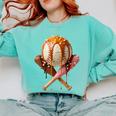 Baseball Ice Cream Drip Style Melting Ice Cream Youth Teen Comfort Colors Sweatshirt Butter Baseball Ice Cream Drip Style Melting Ice Cream Youth Teen Comfort Colors Sweatshirt Butter