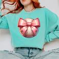 Baseball Mom Coquette Pink Bow Baseball Mom Comfort Colors Sweatshirt Butter Baseball Mom Coquette Pink Bow Baseball Mom Comfort Colors Sweatshirt Butter