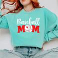 Baseball Mom Cute Letter Print Women Cute Mother's Day Comfort Colors Sweatshirt Butter