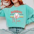 BASEBALL MOM Fun RETRO LOOK Comfort Colors Sweatshirt Butter