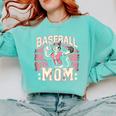 Baseball Mom Mama Mother's Cat In My Baseball Mom Era Comfort Colors Sweatshirt Butter