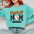 Baseball Mom Orange Varsity Baseball Mama Cute Mother's Day Comfort Colors Sweatshirt Butter