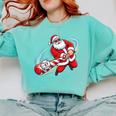 Baseball Santa 67 Christmas Xmas Pajamas Boys Comfort Colors Sweatshirt Butter Baseball Santa 67 Christmas Xmas Pajamas Boys Comfort Colors Sweatshirt Butter